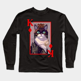 Cat King of Diamonds Long Sleeve T-Shirt